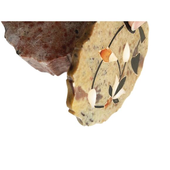 Inlaid Mother of Pearl Stone Small Trinket Box - Picture 2 of 5